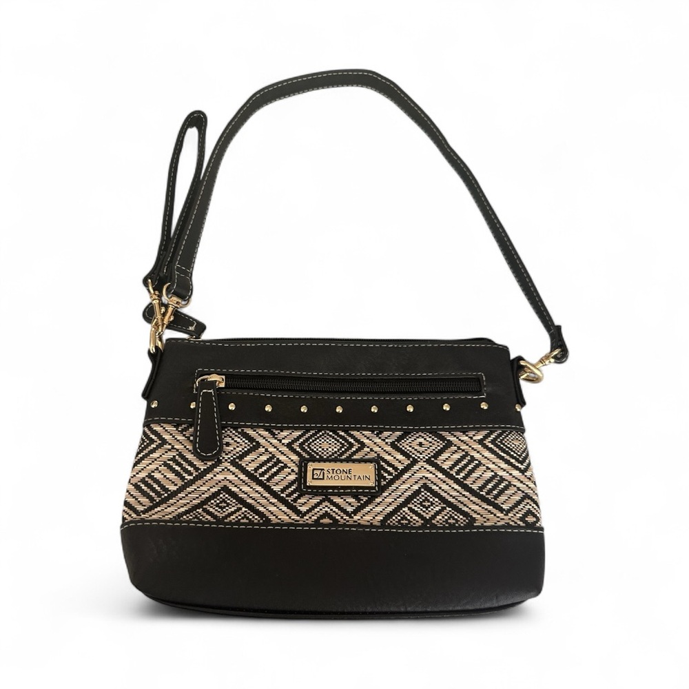 Stone Mountain faux brown leather shoulderbag